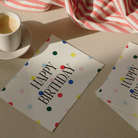 Čestitka boja Creative Studio — Happy Birthday Dots